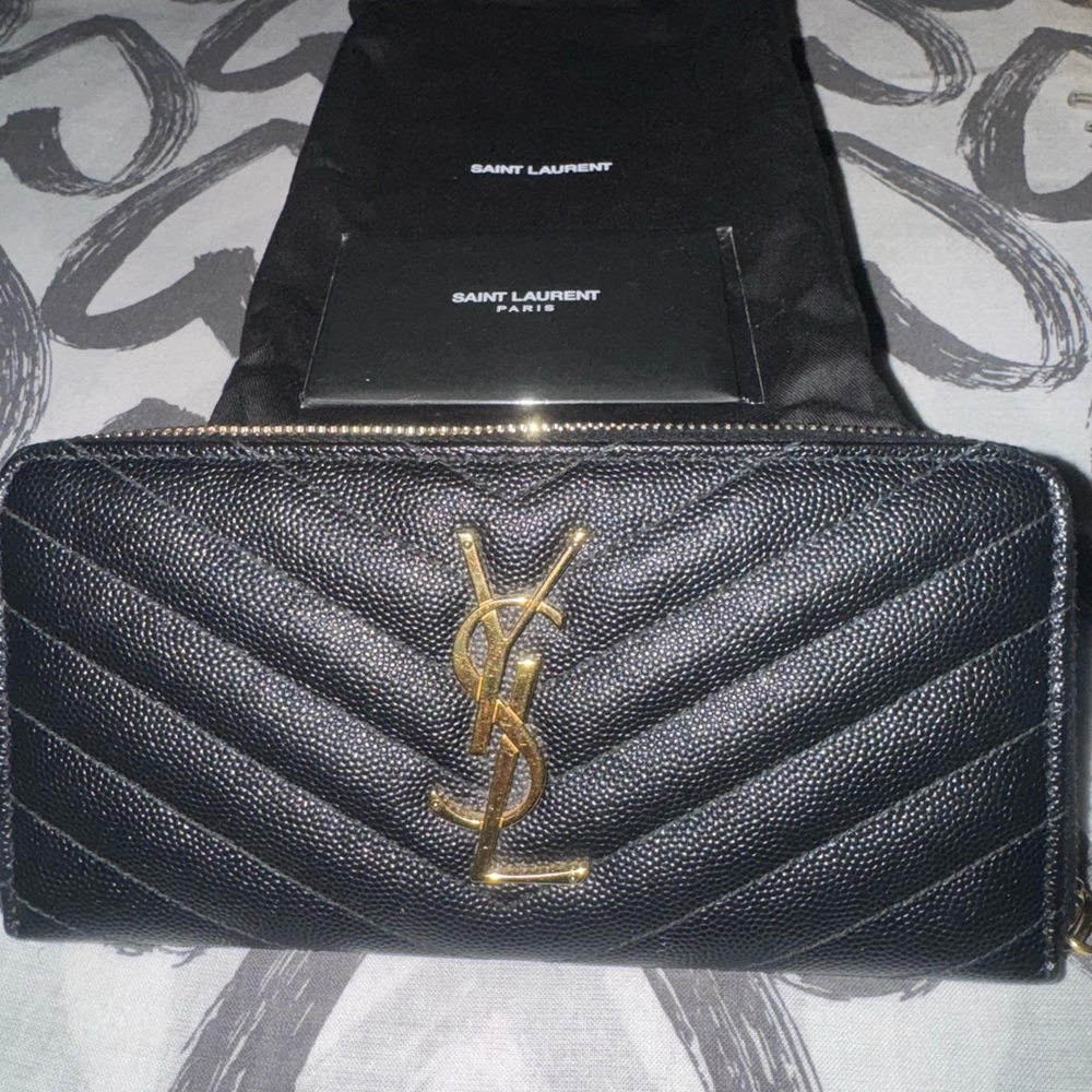 Saint Laurent long zippy wallet